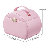 Livingandhome pink jewellery box with handle, UK version