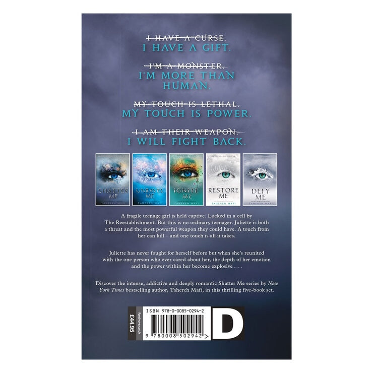 Shatter Me by Tahereh Mafi 5-book box set, UK version