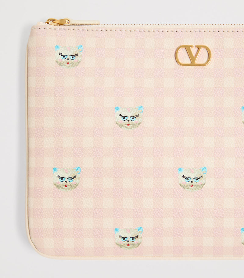 Valentino Garavani medium leather VLogo signature pouch (British brand)