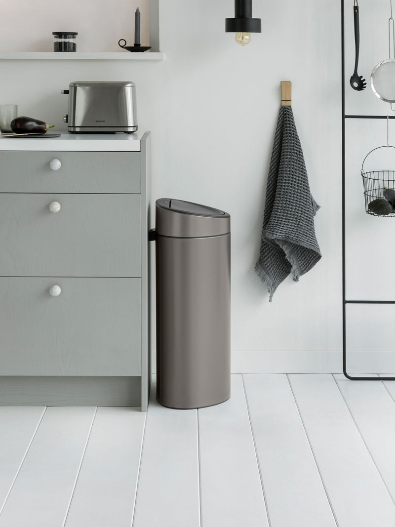 Brabantia Platinum Touch Kitchen Bin 40L - British product