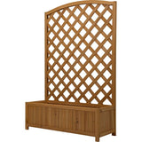 Lattice wooden garden planter large with trellis (British brand)