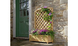 Lattice wooden garden planter large with trellis (British brand)