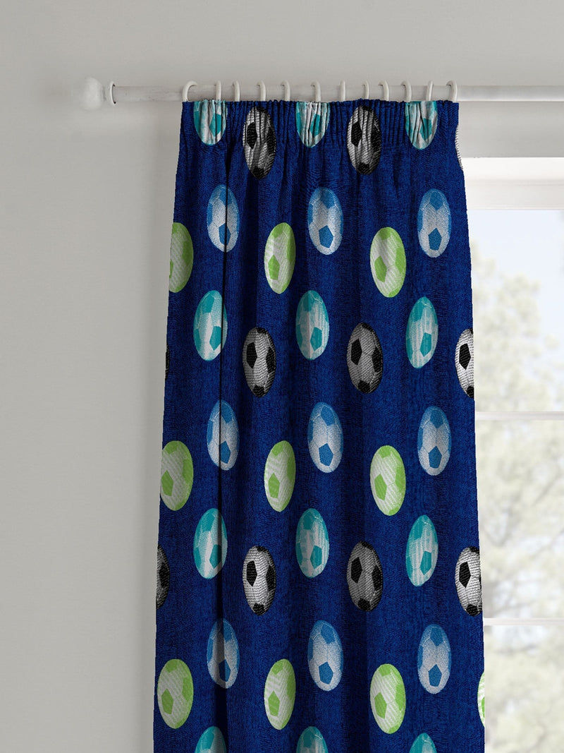 Catherine Lansfield football print curtains 167x182cm, imported from the UK