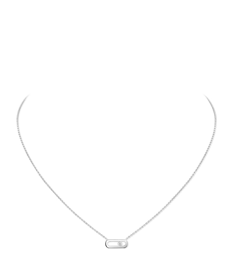 Messika Move Uno white gold diamond necklace, imported from the UK