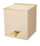 Harrods Gold-Plated Square Pedal Bin in Solid Brass- Buy online at McGrocer