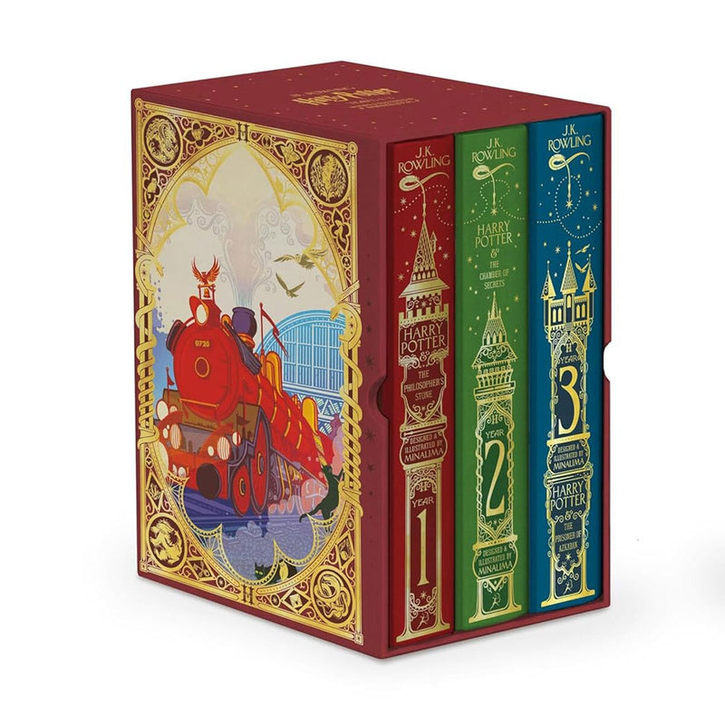 Harry Potter MinaLima 3-book box set hardback slipcase (British brand)