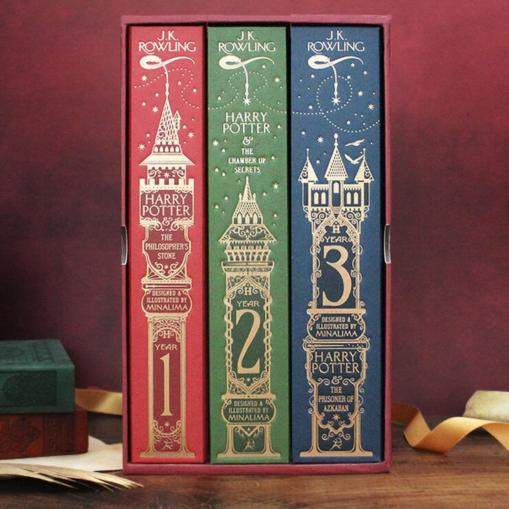 Harry Potter MinaLima 3-book box set hardback slipcase (British brand)