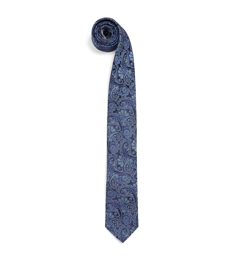Eton silk paisley tie - British product