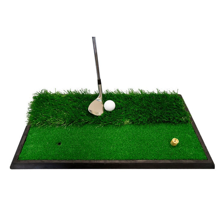 Longridge dual golf practice mat with rubber tee 62.5x33.5cm - British product