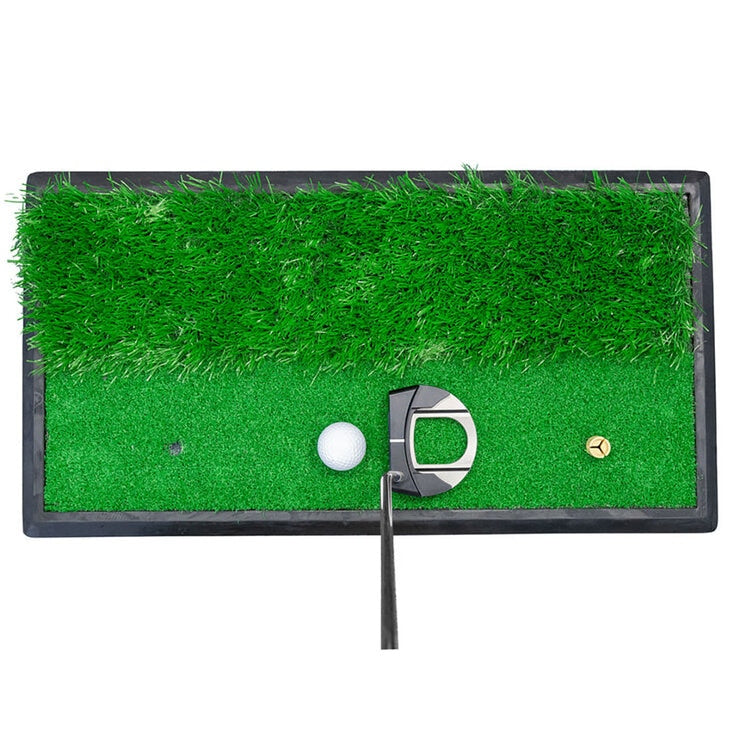 Longridge dual golf practice mat with rubber tee 62.5x33.5cm - British product