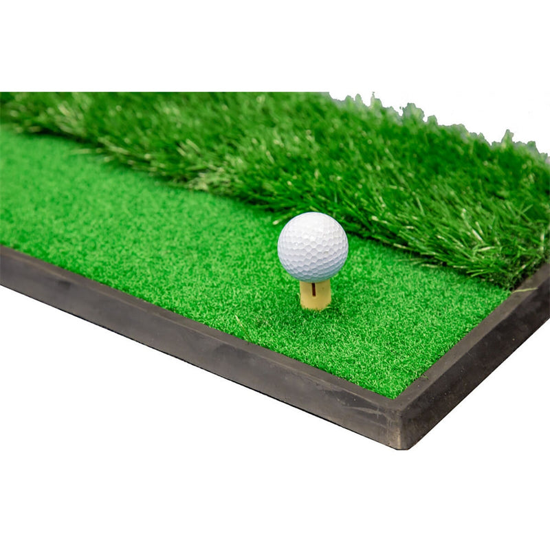 Longridge dual golf practice mat with rubber tee 62.5x33.5cm - British product