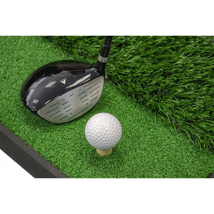 Longridge dual golf practice mat with rubber tee 62.5x33.5cm - British product