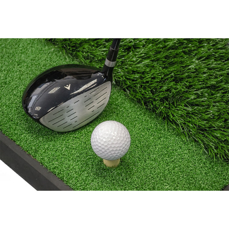 Longridge dual golf practice mat with rubber tee 62.5x33.5cm - British product