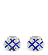 Harrods Deakin & Francis Sterling Silver Fancy Pattern Cufflinks 2cm x 1.2cm- Buy online at McGrocer