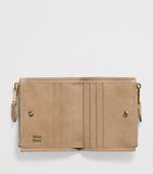 Miu Miu small nappa leather wallet with gold-tone hardware (British brand)