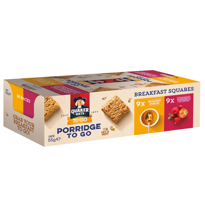Oat Porridge Breakfast Squares Variety Pack 18 x 55g