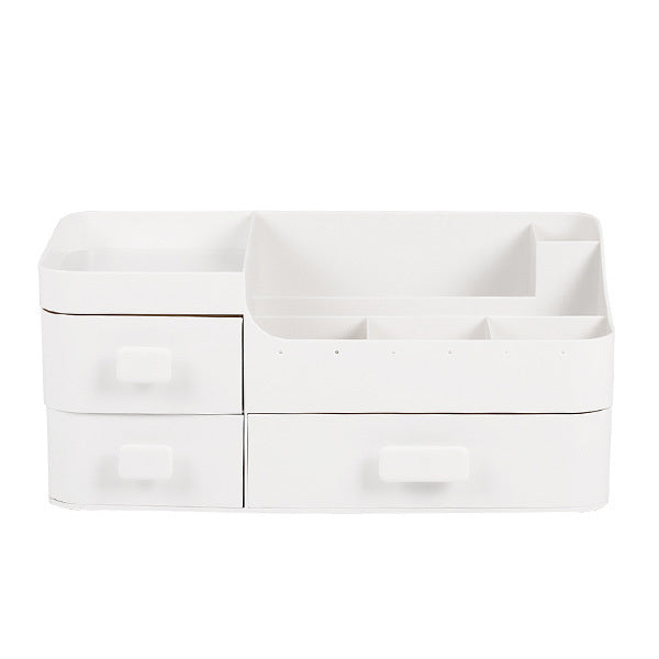 Livingandhome white plastic makeup organizer 3 drawers, UK version