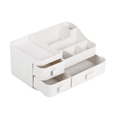 Livingandhome white plastic makeup organizer 3 drawers, UK version