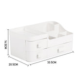 Livingandhome white plastic makeup organizer 3 drawers, UK version