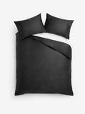 Black duvet cover and pillowcase set - British product