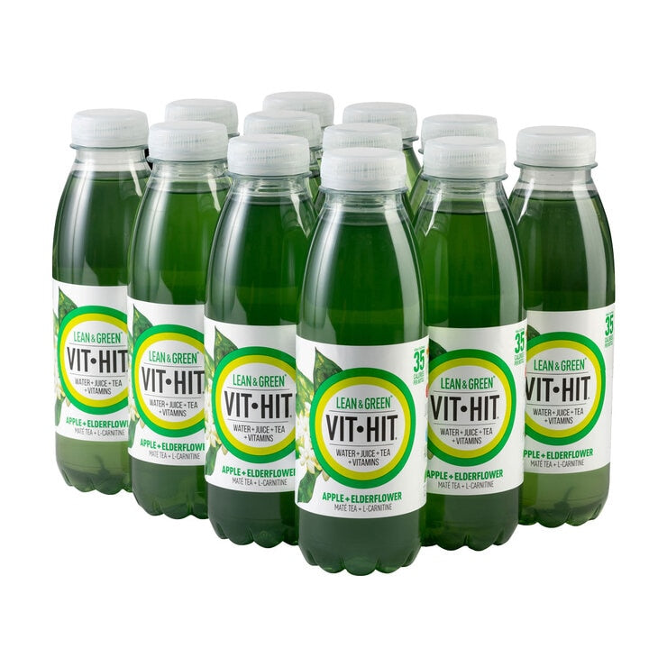VIT HIT Juice Drink Apple Elderflower 12 x 500ml (British brand)