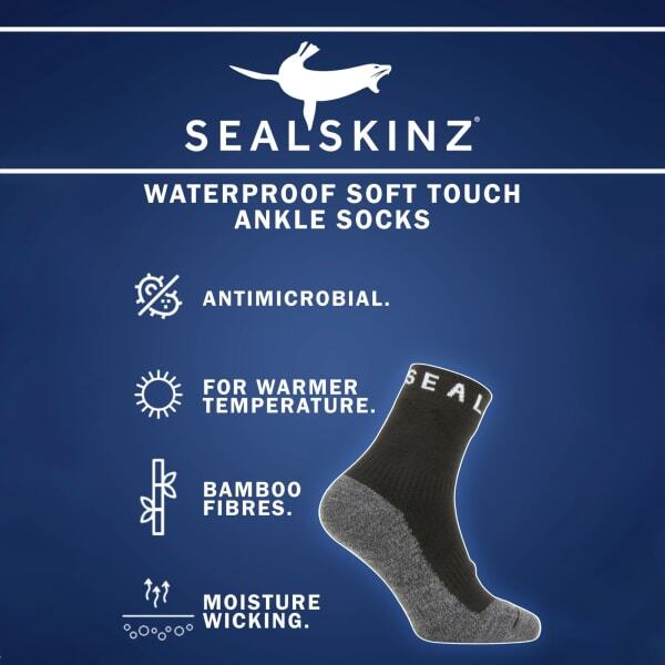 Sealskinz waterproof warm weather ankle socks, UK version