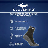 Sealskinz waterproof warm weather ankle socks, UK version