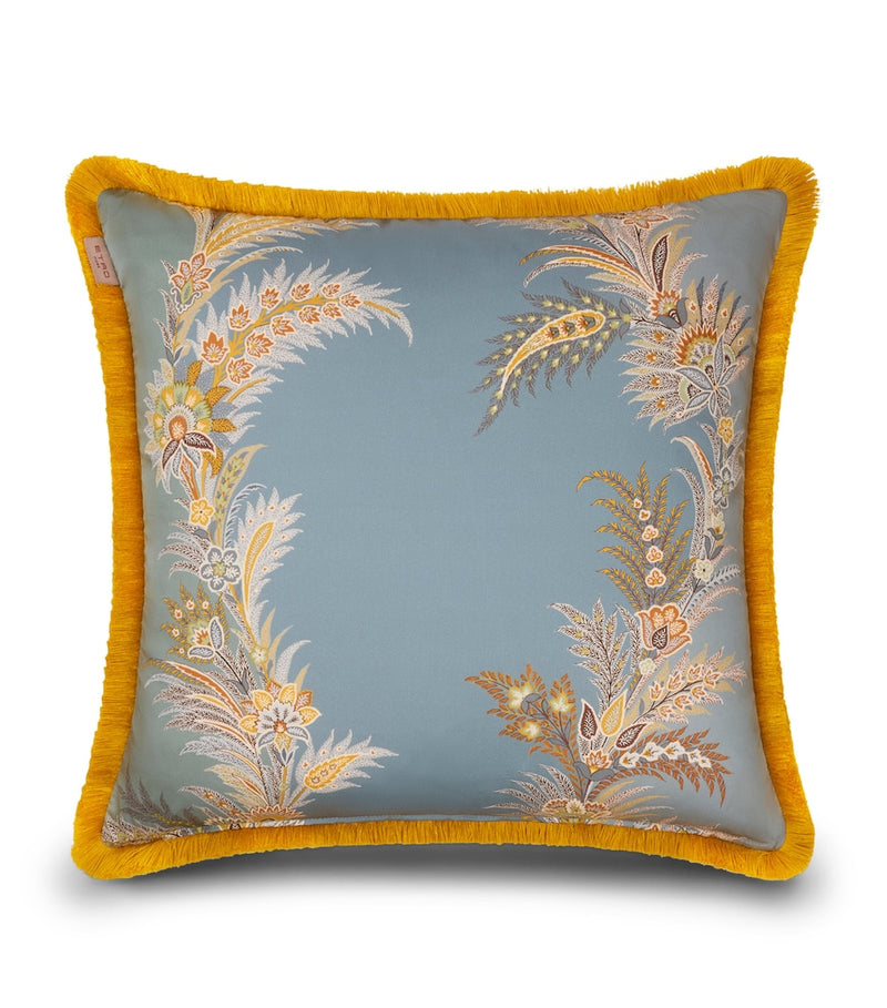Etro fringe-trim Caladium cushion 45cm x 45cm, imported from the UK
