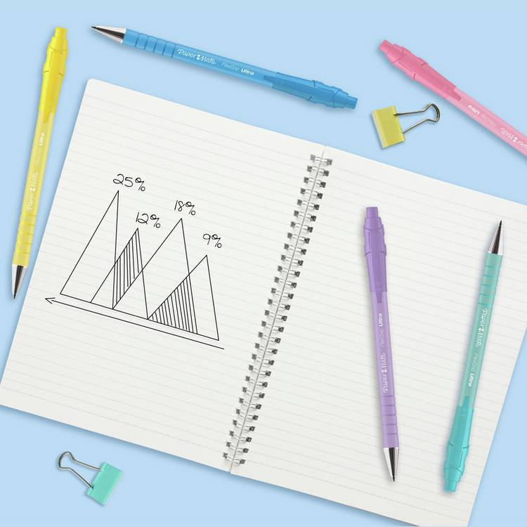 Paper Mate Flex Grip ballpoint pens set of 5, UK version