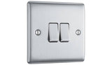 Argos BG 2 Gang 2 Way Brushed Stainless Steel Light Switch- Buy online at McGrocer