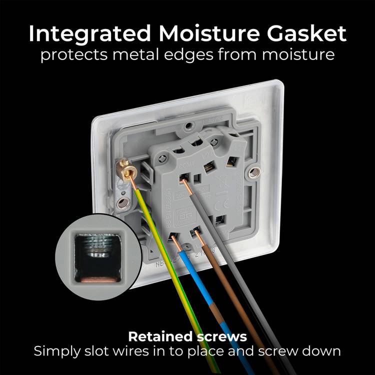 BG 2 gang 2 way switch brushed stainless steel, imported from the UK