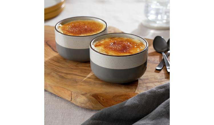 Habitat speckle ramekin set grey, 2 pack, imported from the UK
