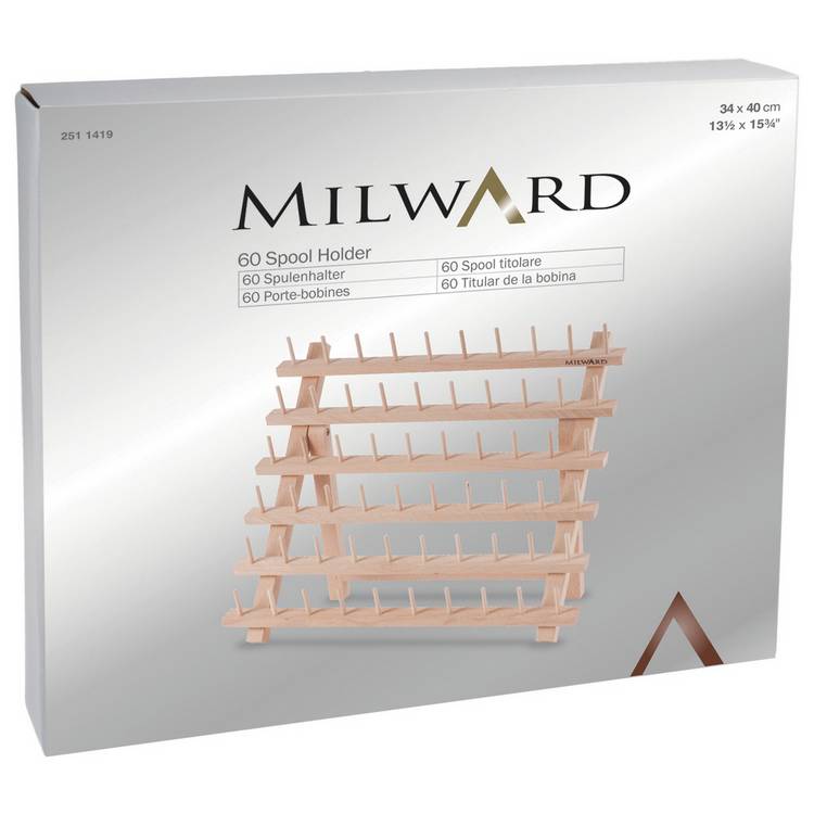 Milward beech wood spool holder for 60 threads, UK version