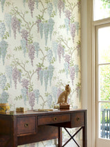 Next Laura Ashley Pale Purple Wisteria A4 Wallpaper Sample- Buy online at McGrocer