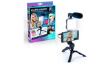Kids vlogging kit with LED light and microphone, British brand