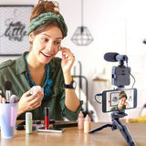 Kids vlogging kit with LED light and microphone, British brand