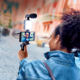 Kids vlogging kit with LED light and microphone, British brand