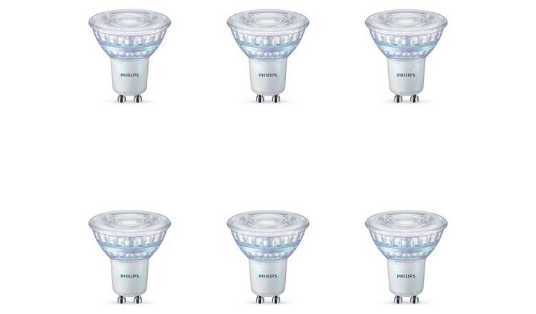 Philips LED GU10 dimmable light bulbs 6 pack, UK version