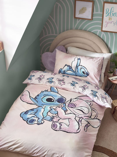 Next NEXT Lilo & Stitch Purple Reversible 100% Cotton Duvet Cover and Pillowcase Set- Buy online at McGrocer