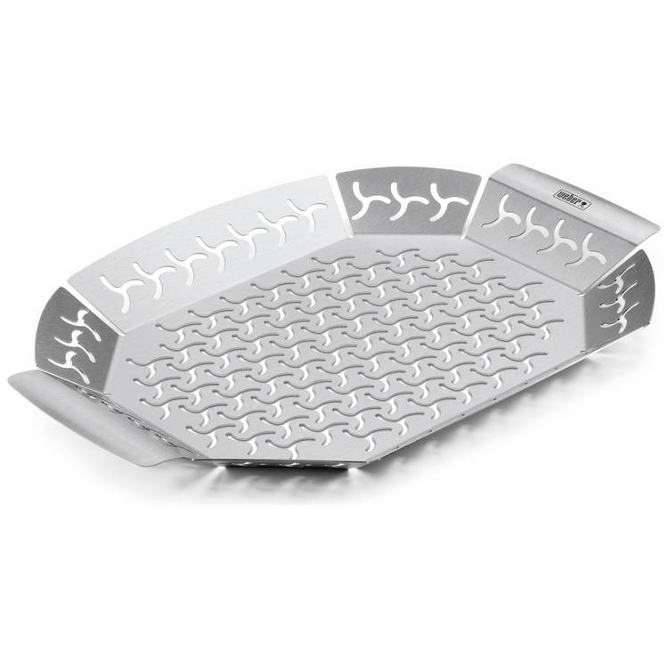 Weber premium large steel grilling basket - British product