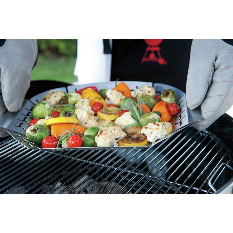 Weber premium large steel grilling basket - British product