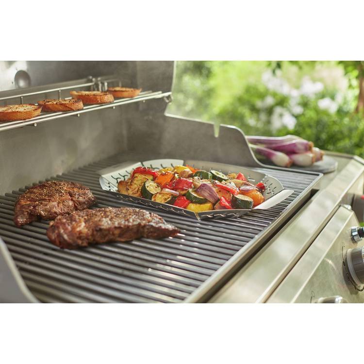 Weber premium large steel grilling basket - British product