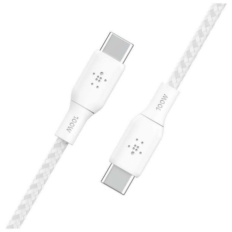 Belkin braided USB-C cable 2m white (British brand)