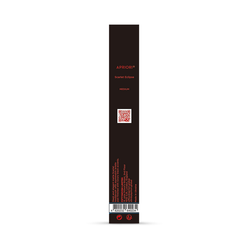 Apriori Scarlet Eclipse medium toothbrush with plant-based bristles (British brand)