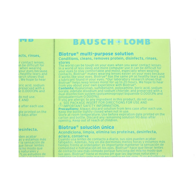 Bausch & Lomb Biotrue Multi-Purpose Solution 2 x 300ml - British product