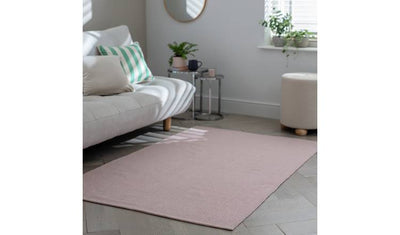 Argos Argos Home Plain Pink Cotton Flatweave Rug - 60x90cm- Buy online at McGrocer