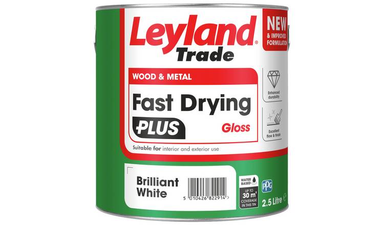 Leyland Fast Dry Plus Gloss Brilliant White 2.5L (British brand)