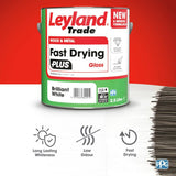 Leyland Fast Dry Plus Gloss Brilliant White 2.5L (British brand)