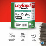 Leyland paint satin brilliant white 2.5L - British product