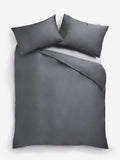 Charcoal Grey Egyptian cotton duvet cover and pillowcase set - British product